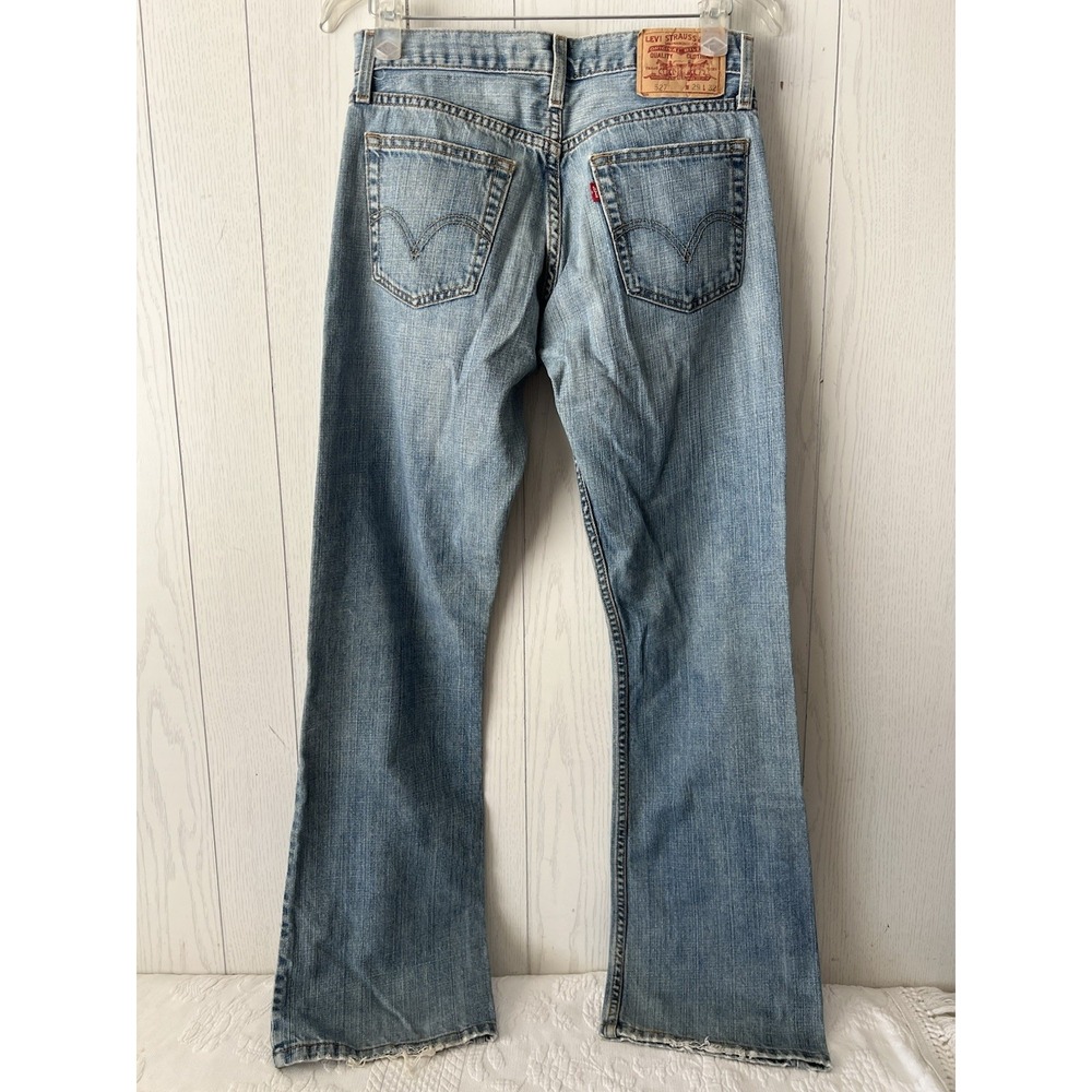 Levi's 527 Low Boot Cut Jeans Mens FITS 30x32 (33Blue Faded Denim Cowboy Western